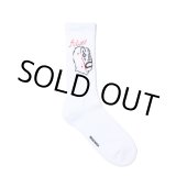 画像: WACKO MARIA/MASK JACQUARD SOCKS（WHITE）［マスクジャガードソックス-25春夏］