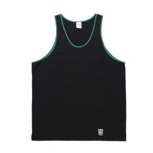 画像: WACKO MARIA/WASHED HEAVY WEIGHT RINGER TANK TOP（BLACK）［リンガータンクトップ-25春夏］