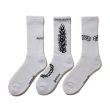 画像1: ANTIDOTE BUYERS CLUB/3 Pack Socks（White） (1)