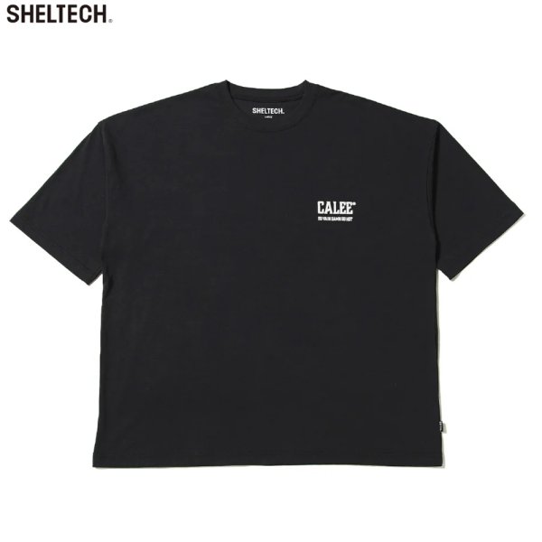 画像1: CALEE/× SHELTECH CALEE NATIONAL LOGO WIDE TEE（BLACK）［ワイドT-25春夏］ (1)