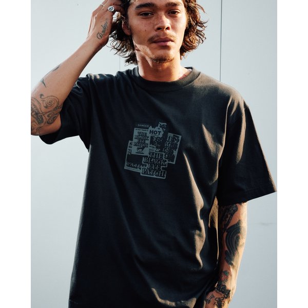 画像3: BlackEyePatch/GRAYSCALE LABEL PACK TEE（CHARCOAL） (3)