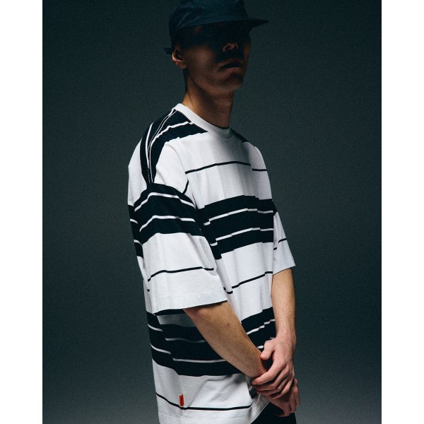 画像3: TIGHTBOOTH/BORDER S/S T-SHIRT（White/Black）［ボーダーT-25夏］ (3)