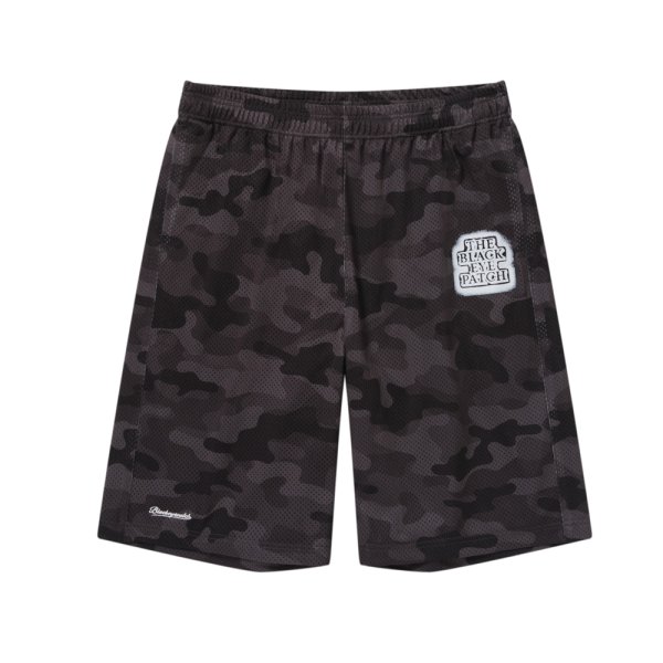 画像1: BlackEyePatch/SPRAYED OG LABEL BAGGY MESH SHORTS（BLACK CAMO） (1)