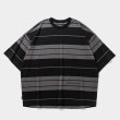 画像1: TIGHTBOOTH/BORDER S/S T-SHIRT（Black/Charcoal）［ボーダーT-25夏］ (1)