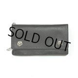 画像: CALEE/SILVER STAR CONCHO LEATHER LONG WALLET（BLACK）［レザーロングウォレット-25春夏］