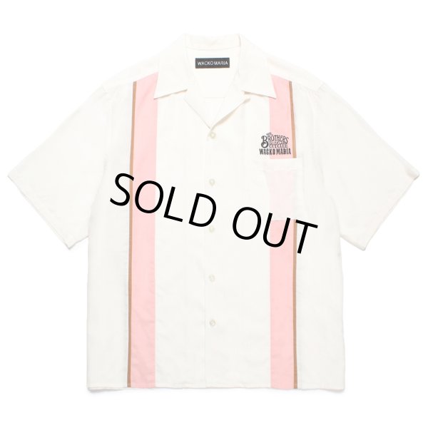 画像1: WACKO MARIA/MR.BROTHERS CUT CLUB / SWITCHING 50'S SHIRT（WHITE）［スイッチング50'Sシャツ-25春夏］ (1)