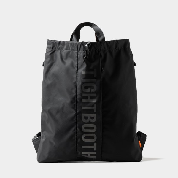 画像2: TIGHTBOOTH/LOGO KNAPSAC（Black）［ナップサック-25夏］ (2)