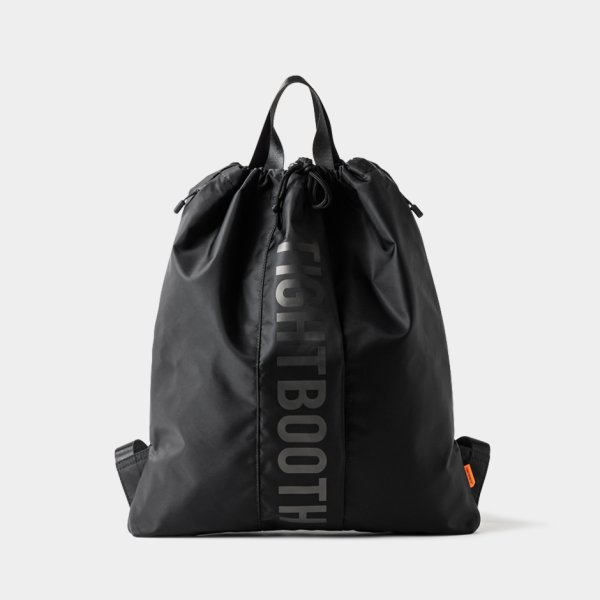 画像1: TIGHTBOOTH/LOGO KNAPSAC（Black）［ナップサック-25夏］ (1)