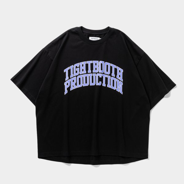 画像1: TIGHTBOOTH/COLLEGE S/S T-SHIRT（Black）［カレッジT-25夏］ (1)