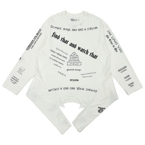 画像: DAIRIKU/Upside down Long Sleeve Tee（White）［アップサイドダウン長袖T-25秋冬］