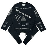 画像: DAIRIKU/Upside down Long Sleeve Tee（Black）［アップサイドダウン長袖T-25秋冬］