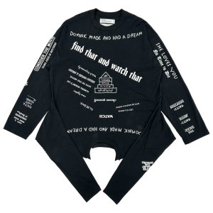 画像: DAIRIKU/Upside down Long Sleeve Tee（Black）［アップサイドダウン長袖T-25秋冬］