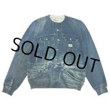 画像: DAIRIKU/Tuck In Denim Transcription Knit（Indigo）［タックインデニムプリントニット-25秋冬］