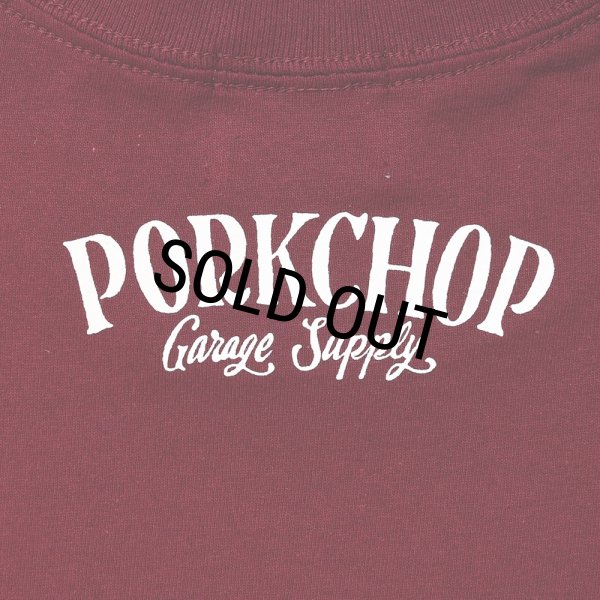 画像4: PORKCHOP/PORK FRONT TEE 25（BURGUNDY）［ポークフロントT-25春夏］ (4)