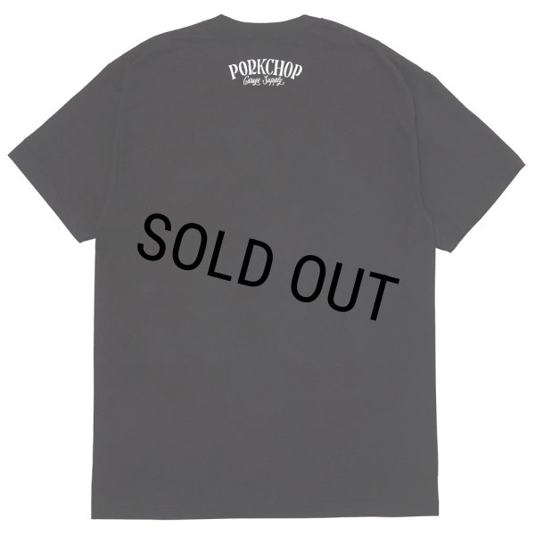 画像2: PORKCHOP/PORK FRONT TEE 25（BLACK）［ポークフロントT-25春夏］ (2)