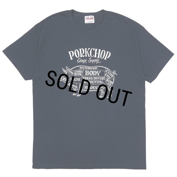画像1: PORKCHOP/PORK FRONT TEE 25（NAVY）［ポークフロントT-25春夏］ (1)