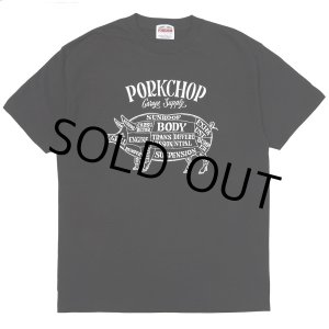 画像: PORKCHOP/PORK FRONT TEE 25（BLACK）［ポークフロントT-25春夏］