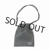 画像: WACKO MARIA/LEATHER DRAWSTRING BAG（BLACK）［レザードローストリングバッグ-25秋冬］