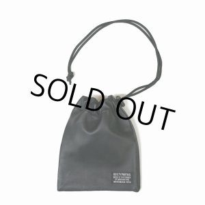 画像: WACKO MARIA/LEATHER DRAWSTRING BAG（BLACK）［レザードローストリングバッグ-25秋冬］