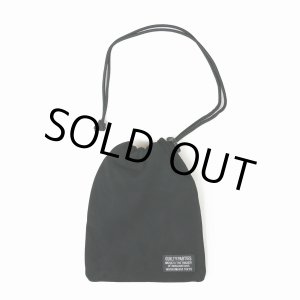 画像: WACKO MARIA/SHEEP SUEDE LEATHER DRAWSTRING BAG（BLACK）［スウェードドローストリングバッグ-25秋冬］