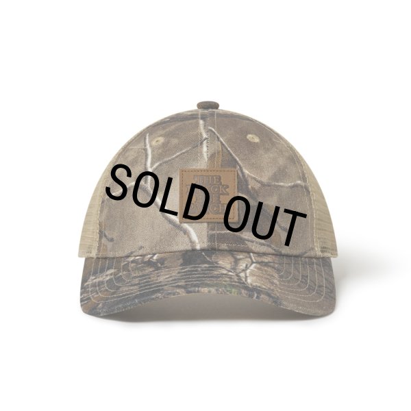 画像1: BlackEyePatch/LEATHER PATCHED REAL TREE MESH CAP（MULTI） (1)