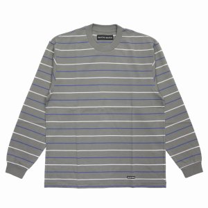 画像: WACKO MARIA/STRIPED LONG SLEEVE T-SHIRT（GRAY）［ストライプ長袖T-25秋冬］