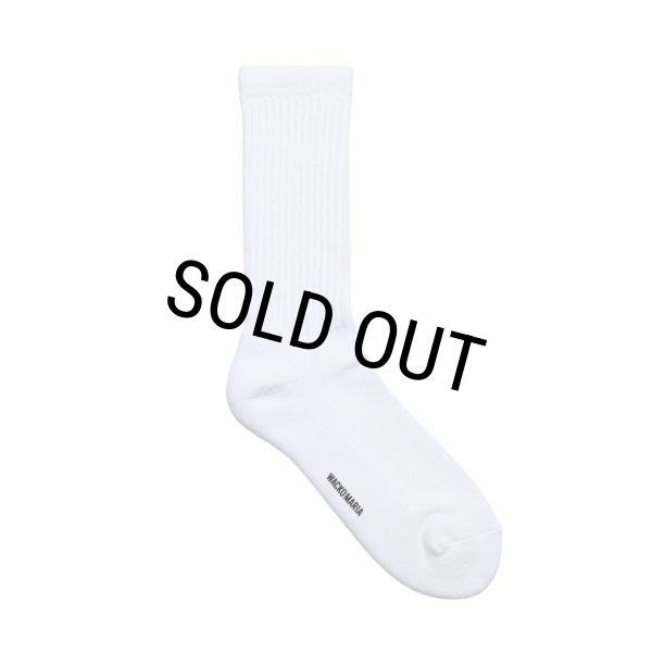 画像1: WACKO MARIA/SPORTS SOCKS（WHITE）［スポーツソックス-25秋冬］ (1)