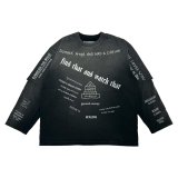 画像: DAIRIKU/"TATTOO" Swithing Tee（Black）［タトゥースイッチング長袖T-25秋冬］