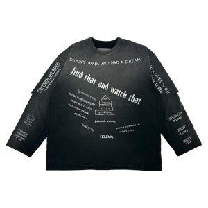 画像: DAIRIKU/"TATTOO" Swithing Tee（Black）［タトゥースイッチング長袖T-25秋冬］