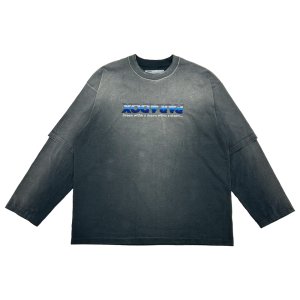 画像: DAIRIKU/"PARADOX" Emboidery Swithing Tee（Black）［刺繍スイッチング長袖T-25秋冬］