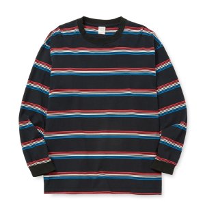 画像: CALEE/HARLEY BORDER L/S CS（BLACK）［ハーレーボーダー長袖T-25秋冬］