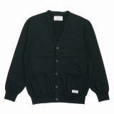 画像: WACKO MARIA/COTTON KNIT CARDIGAN（BLACK）［コットンニットカーディガン-25秋冬］