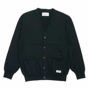 画像: WACKO MARIA/COTTON KNIT CARDIGAN（BLACK）［コットンニットカーディガン-25秋冬］