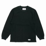画像: WACKO MARIA/THERMAL CREW NECK SHIRT（BLACK）［サーマル長袖-25秋冬］