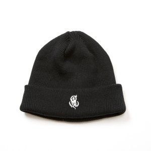 画像: CALEE/CAL NT LOGO KNIT CAP（BLACK）［コットンニットキャップ-25秋冬］