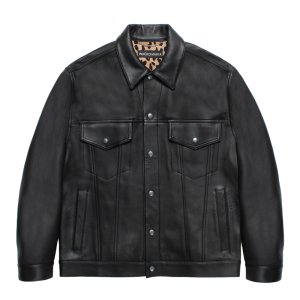 画像: WACKO MARIA/LEATHER TRUCKER JACKET（BLACK）［レザートラッカーJKT-25秋冬］