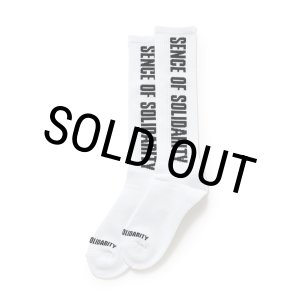 画像: RATS/HIGH SOCKS LOGO（WHITE）［ハイソックス-25秋冬］