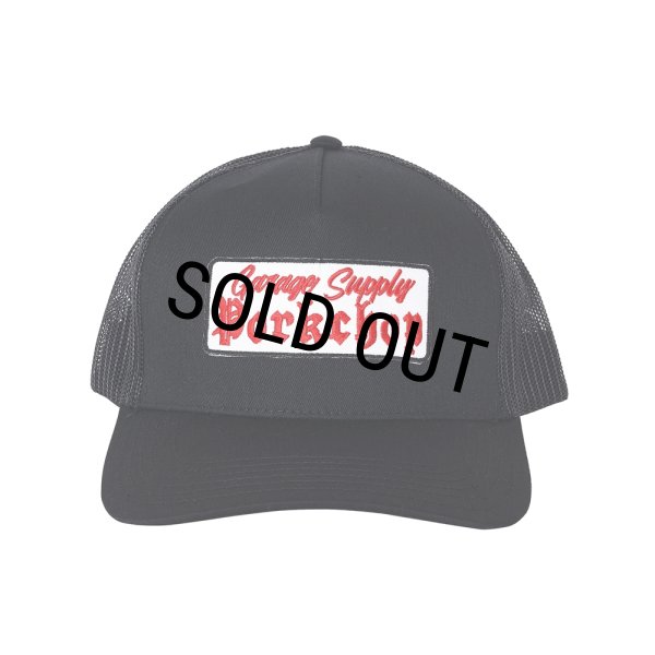 画像1: PORKCHOP/O.E. WAPPEN MESH CAP（BLACK）［ワッペンメッシュキャップ-25秋冬］ (1)