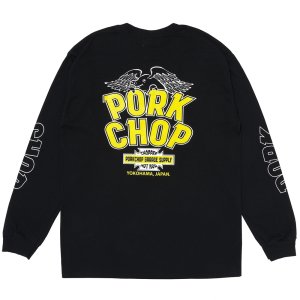 画像: PORKCHOP/WP BIG LOGO L/S TEE（BLACK）［ウイングポークビッグロゴ長袖T-25秋冬］