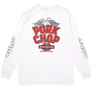 画像: PORKCHOP/WP BIG LOGO L/S TEE（WHITE）［ウイングポークビッグロゴ長袖T-25秋冬］