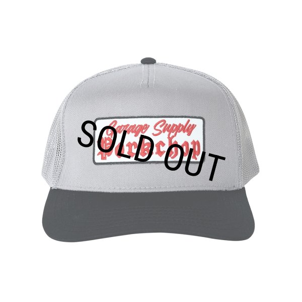 画像1: PORKCHOP/O.E. WAPPEN MESH CAP（BLACK/GRAY）［ワッペンメッシュキャップ-25秋冬］ (1)