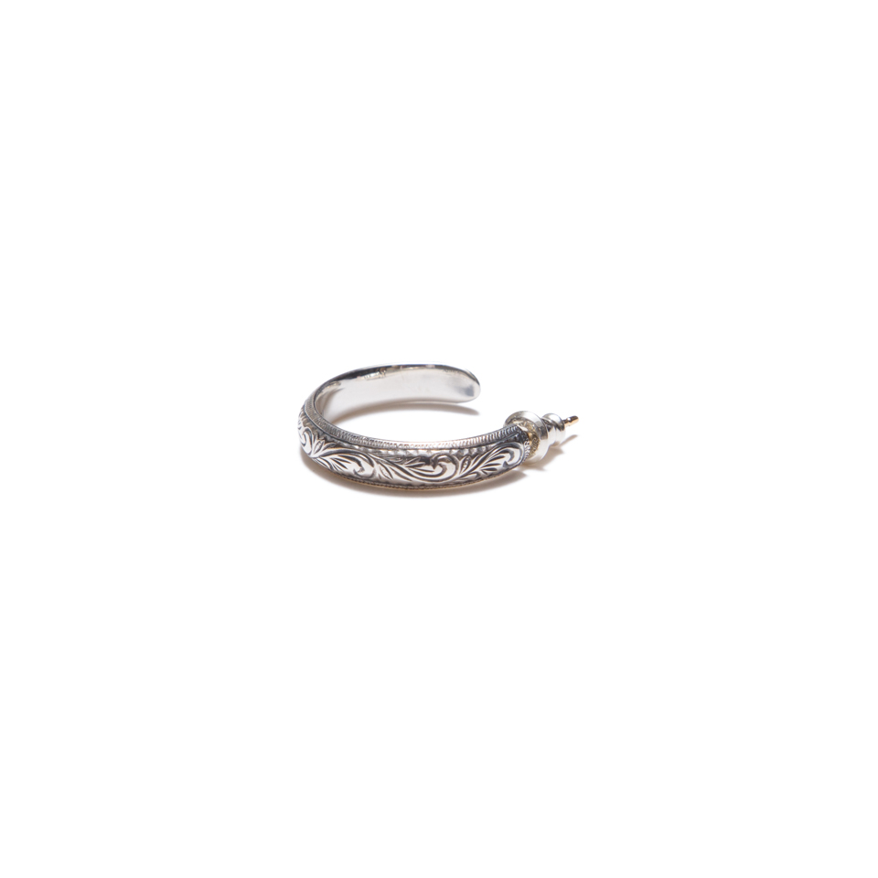 画像: ANTIDOTE BUYERS CLUB/Engraved Hoop Earring（Single）（Silver）［フープイヤリング］