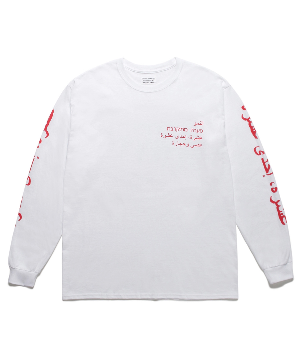 画像: WACKO MARIA/CREW NECK LONG SLEEVE T-SHIRT（TYPE-2）（ホワイト）［プリント長袖T-19秋冬］