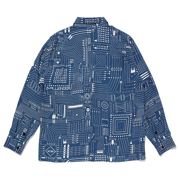 CHALLENGER/L/S CIRCUIT SHIRT（ネイビー）［サーキット長袖シャツ-21 