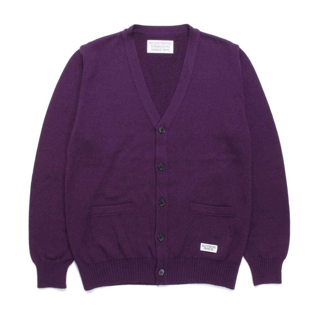 未使級 WACKO MARIA CLASSIC KNIT CARDIGAN ビッグ割引 - カーディガン