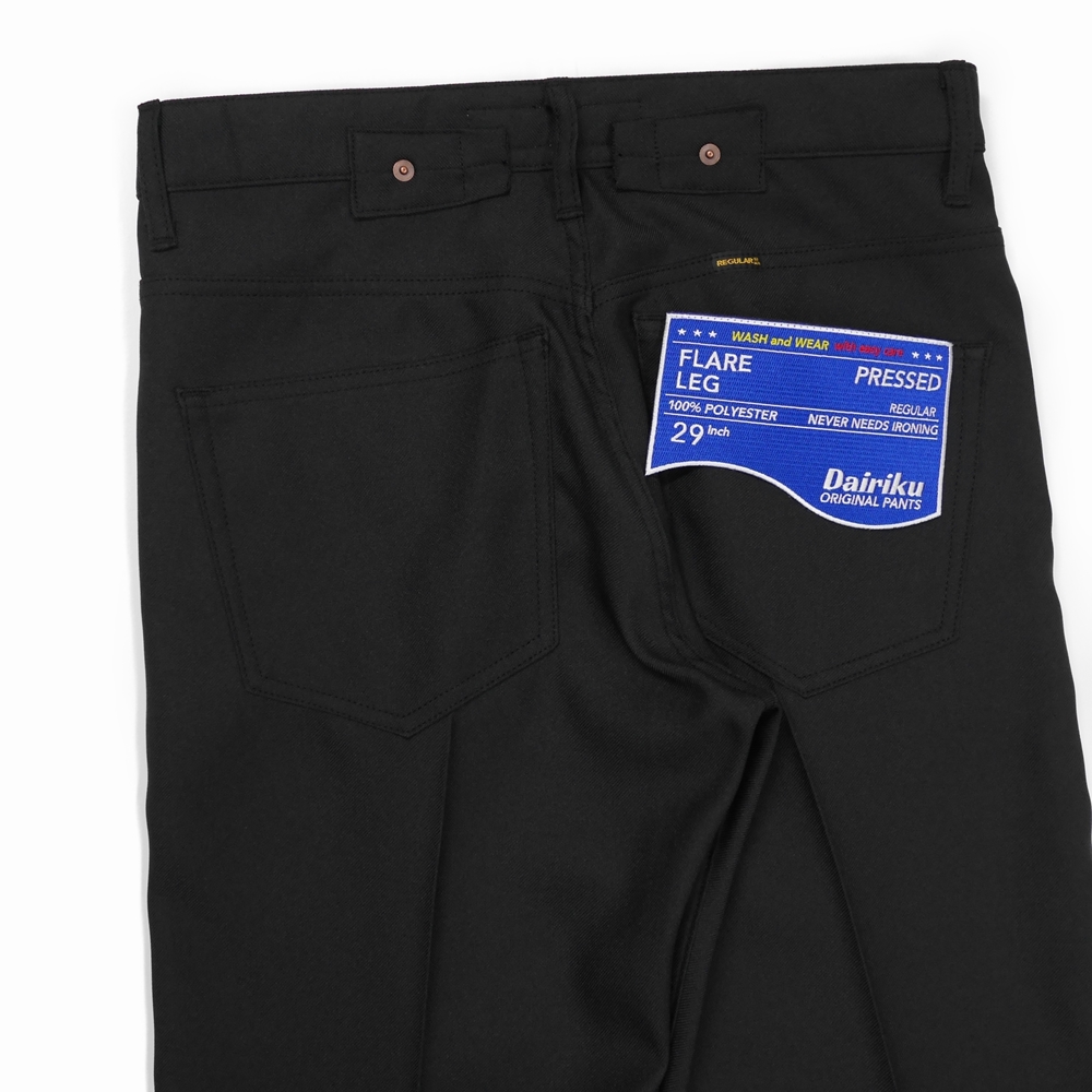 画像: DAIRIKU/Flare Flasher Pressed Pants（ブラック）［"フレア"スタプレパンツ-22春夏］