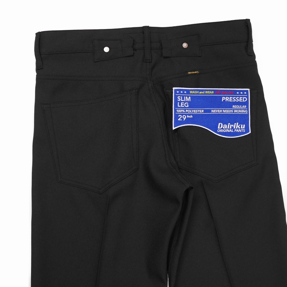 DAIRIKU/Slim Flasher Pressed Pants（ブラック）［