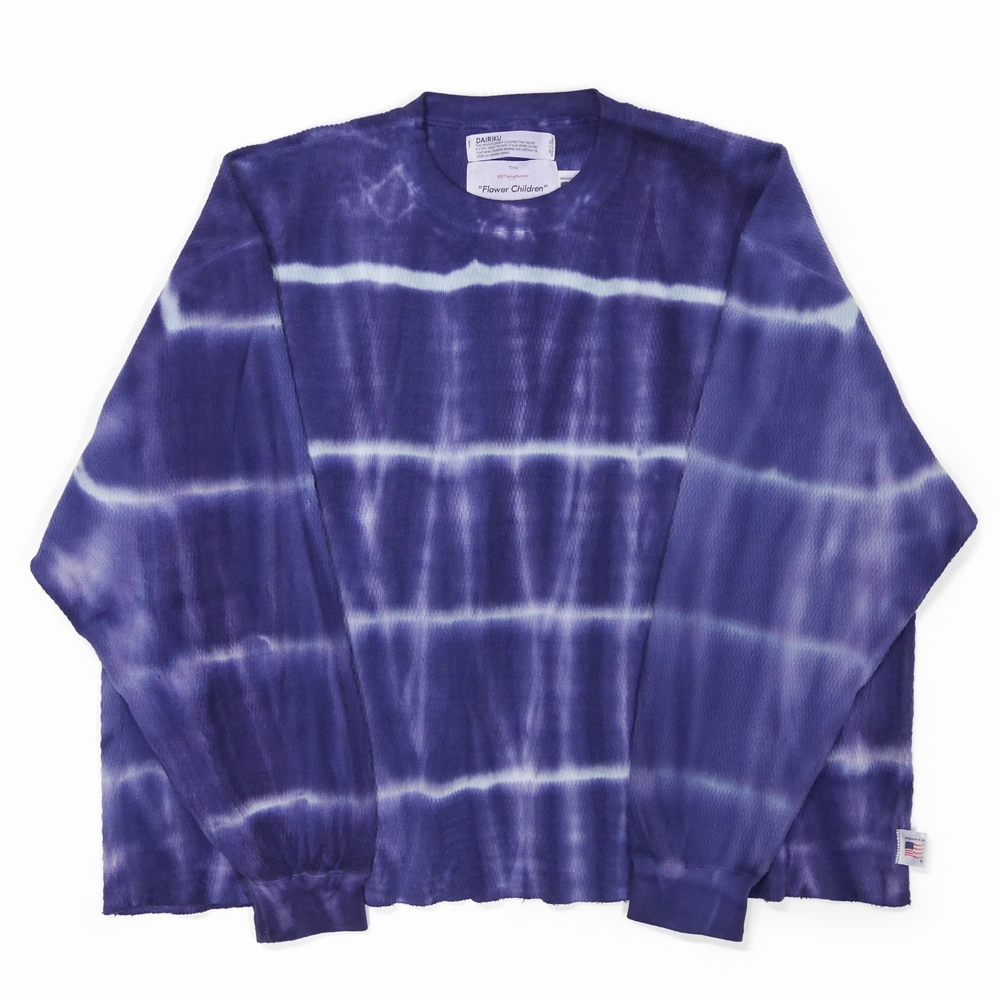 DAIRIKU/Tie-dye Thermal Tee（ミッドナイト）［タイダイサーマル-21春 ...