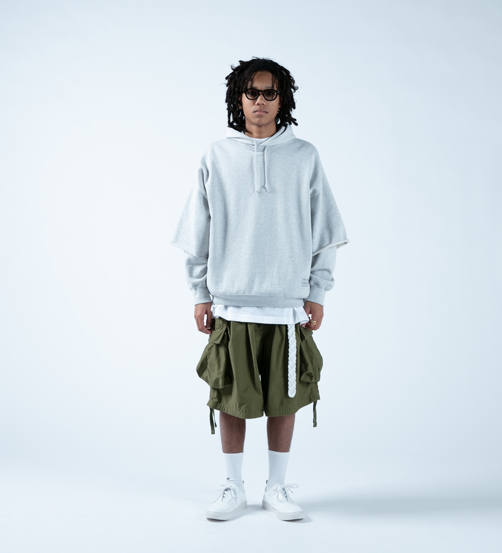 COOTIE/Back Satin Error Fit Cargo Easy Shorts（オリーブ）［エラー 