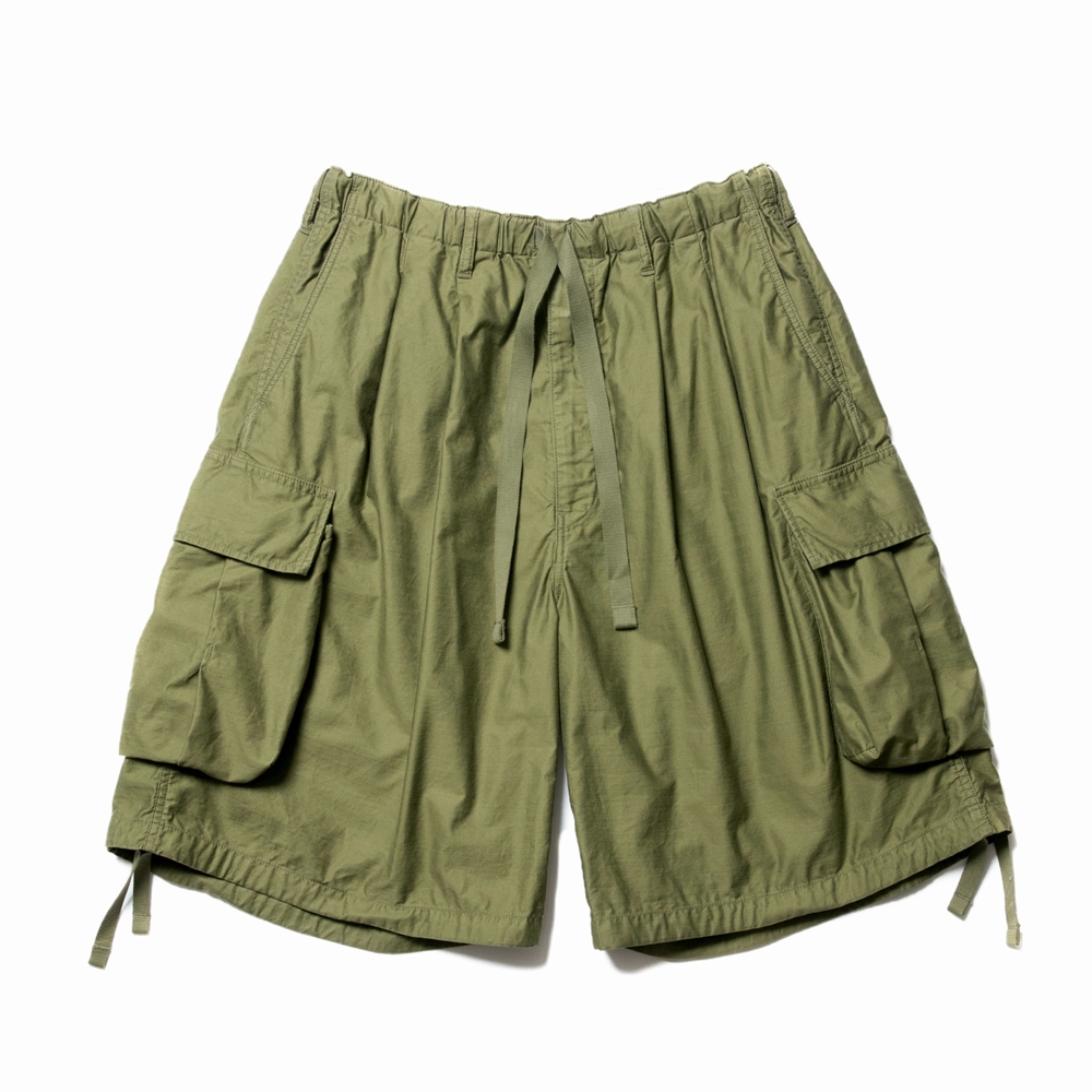 COOTIE/Back Satin Error Fit Cargo Easy Shorts（オリーブ）［エラー 